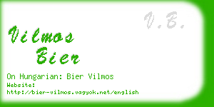 vilmos bier business card
